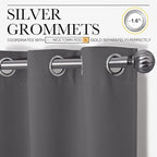 NICETOWN Grey Blackout Curtain Panels - Image 4