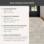 Vintage Washable Beige Blue 10x12 Rug - Image 7