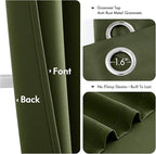 MIULEE Olive Green Blackout Curtains - Image 4