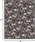 Area Rug 8x10 Vintage Rug Traditional Mat, Non Slip Indoor Boho Area Rug Carpet - Image 3