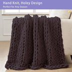 Bigacogo Chunky Knit Throw Blanket - Image 4
