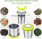 Patelai 2 Pcs Tea Infusers with Scoop Tea Infusers for Loose Teas