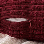 MIULEE Pack of 2 Burgundy Corduroy Decorative Pillow Covers 20x20 Inch Soft - Image 5