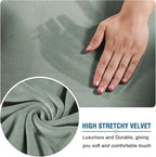 H.VERSAILTEX Velvet 4 Piece High Stretch Sofa Slipcover Cover Furniture - Image 5