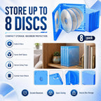 4 Pack Multi Disc Replacement Cases, 8 Disc Capacity, 26mm Thick