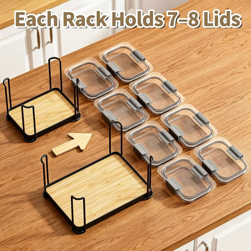 Metal Lid Organizer for Rubbermaid Brilliance, Kitchen 3-Pack 2