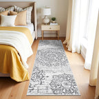 HEBE Hallway Runner Rug 2'x6' Washable Vintage Kitchen Rugs Non Slip Laundry - Image 8