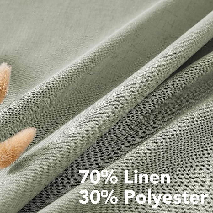 H.VERSAILTEX Living Room Linen Curtains Nickel Grommet Curtains Energy Saving - Image 4