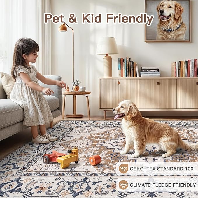 Lofus 8x10 Area Rugs for Living Room, Washable Area Rug, Rugs for Bedroom - Image 4