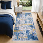 Washable Area Rugs 2'x8' Non-Slip Modern Abstract Soft - Image 5