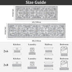 Yamaziot Washable Runner Rug 2x6 – Non Slip Boho Floral Hallway Runner Rug - Image 2