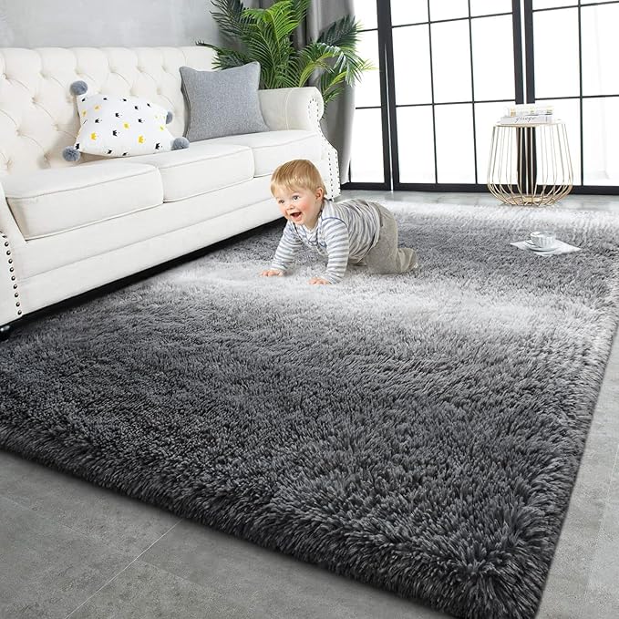 TWINNIS Super Soft Shaggy Rugs Fluffy Carpets, 5x8 Feet, Indoor Modern Plush by TWINNIS
