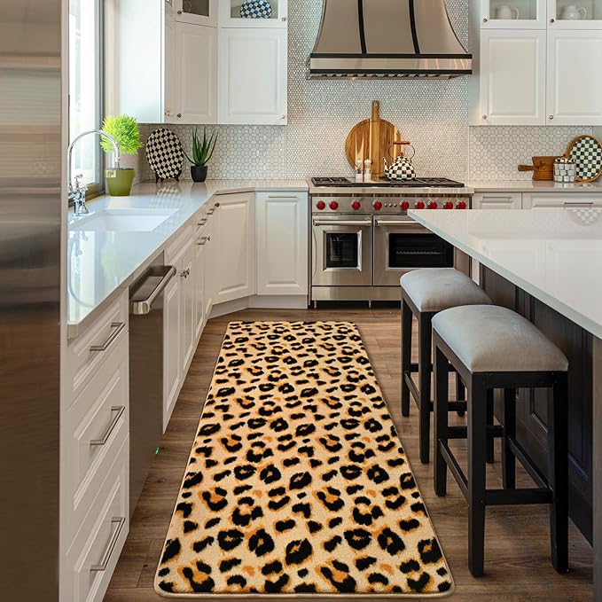 Amearea Soft Leopard Runner Rugs - Image 6