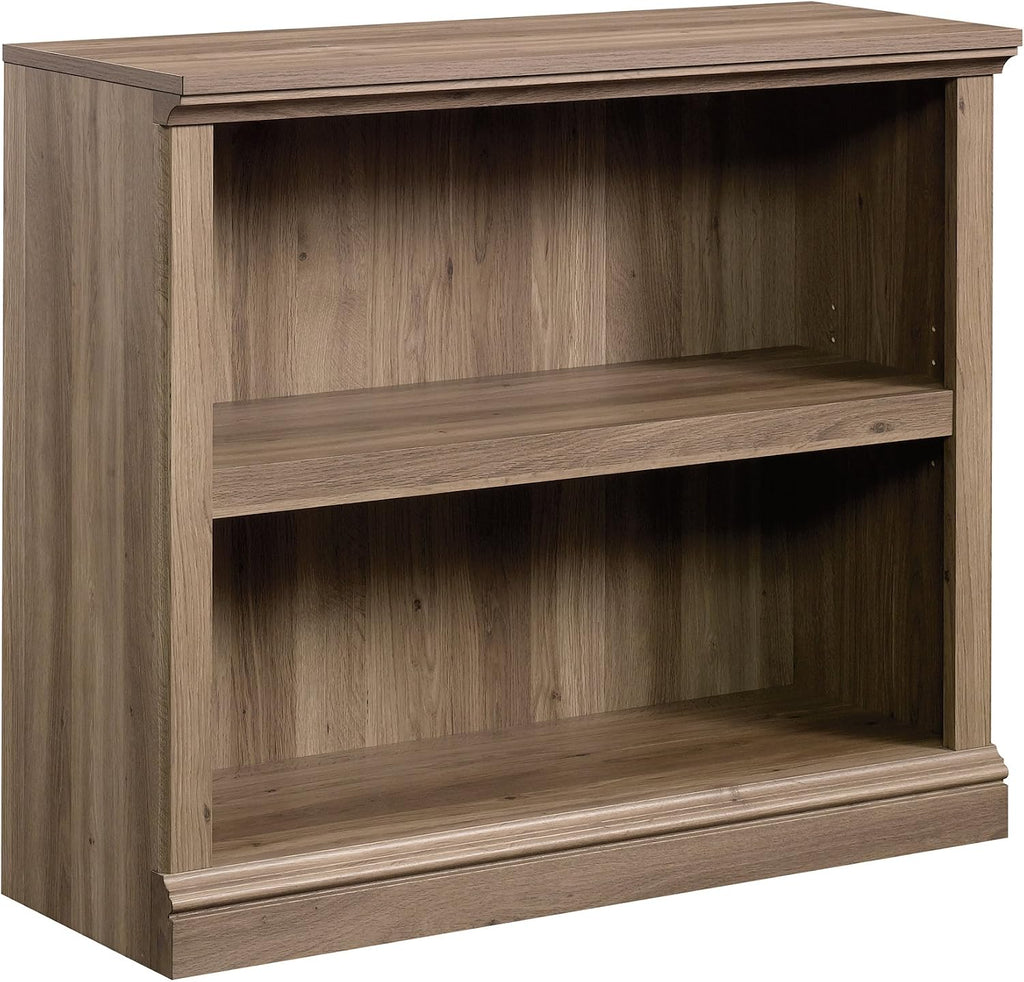 Sauder 2 Tier Book Shelf Wooden Bookcase Multipurpose Bookshelf for Home Office, Living Room, in Oiled Oak