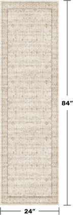 Beige Boho Bathroom Rug 2x7 - Image 2