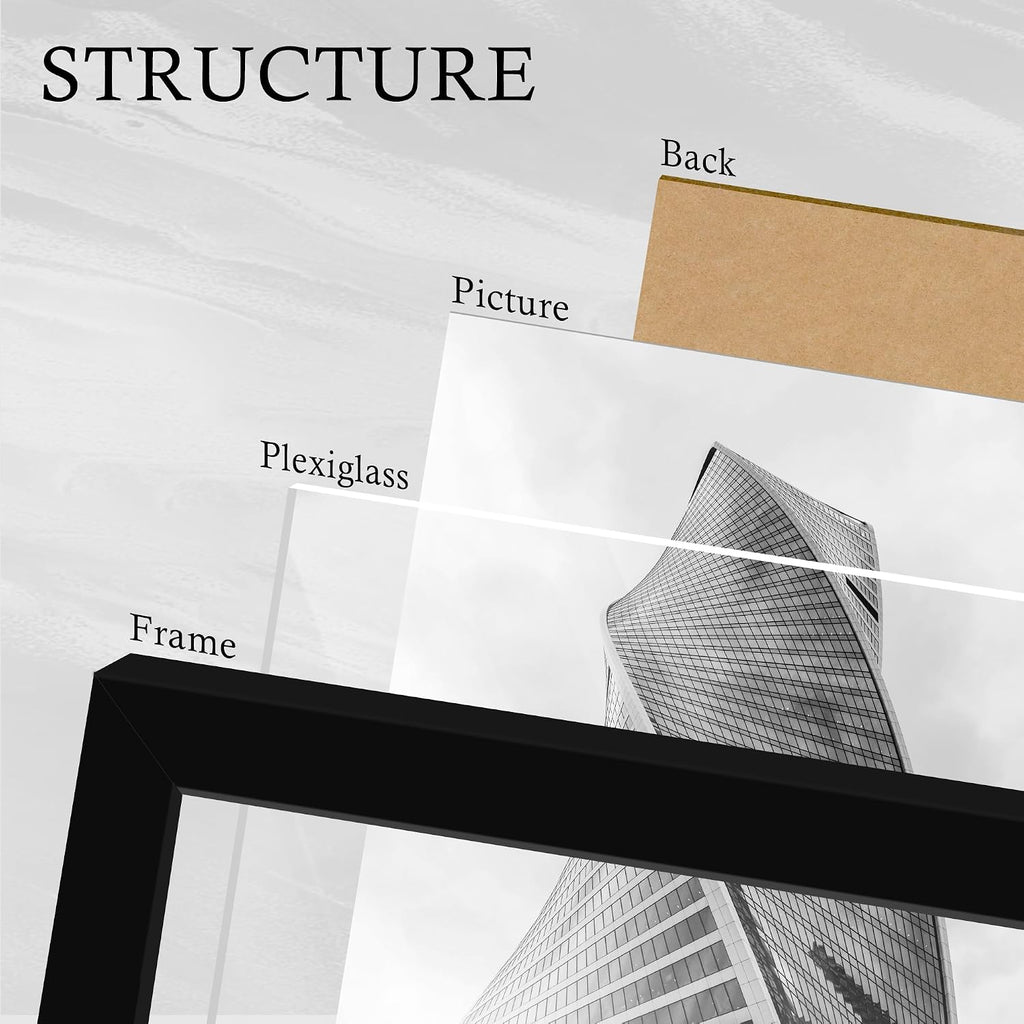 24x36 Poster Frame 2 Pack, Black Poster Frames 24 x 36 inches