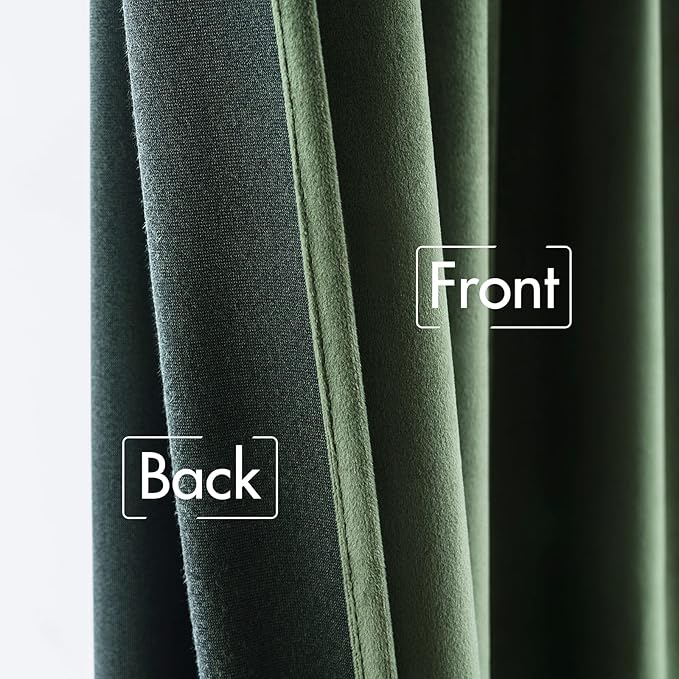 MIULEE Velvet Curtains 63 inch Length 2 Panels - Image 6