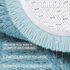 OLANLY Light Blue Round Rugs for Bedroom - Image 7