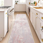 Washable Area Rugs 2'x8' Non-Slip Modern Abstract Soft by RELEANY