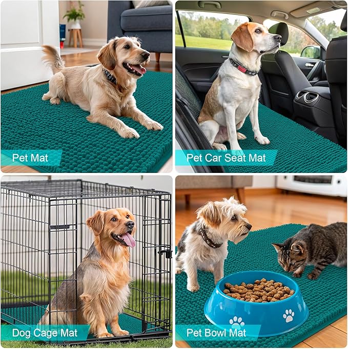 OLANLY Dog Door Mat for Muddy Paws 54x32, Absorbs Moisture and Dirt, Absorbent - Image 7