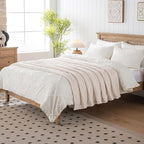 50x70 Inch Beige Throw Blanket - Image 4