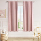 Guken 100% Blackout Linen Curtains 63 Inch 2 Panels Set by Guken