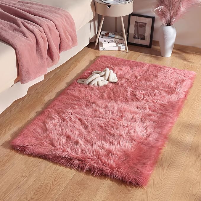 Ashler Faux Fur Area Rug by AshlerHomeDeco