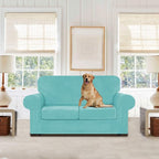 WEERRW Velvet Couch Covers for 2 Cushion Couch Sofa - Image 2