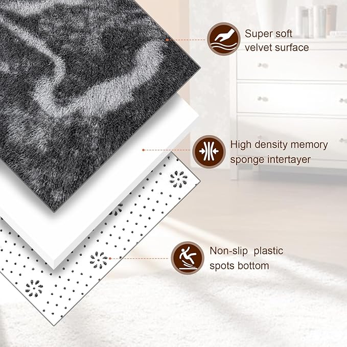 TWINNIS Super Soft Shaggy Rugs Fluffy Carpets, 5x8 Feet, Indoor Modern Plush - Image 2