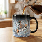 PUMPCAR 11 OZ Magic Heat Changing Color Flying G5 Cup Coffee Ceramic Mug for Anime Lovers Office Manga Pirate Gifts One Piece Merch Accessories Hot and Cold Drinks for Men Women Gifts