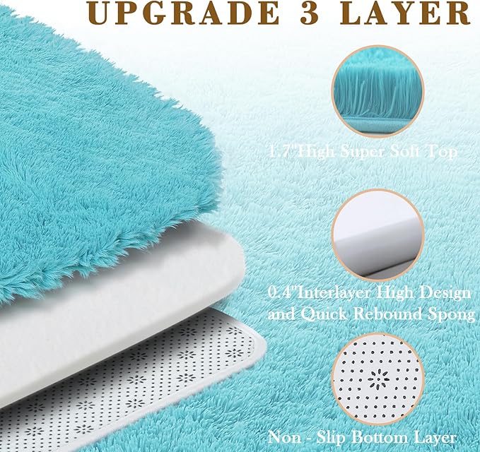 Rugs for Living Room 5x8, Alfombras para Salas Shag Large Plush Soft Area Rug - Image 5