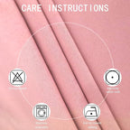 LEMOMO Blackout Curtains 66 x 54 Inch Long Pink Curtains Set of 2 Panels Room - Image 4