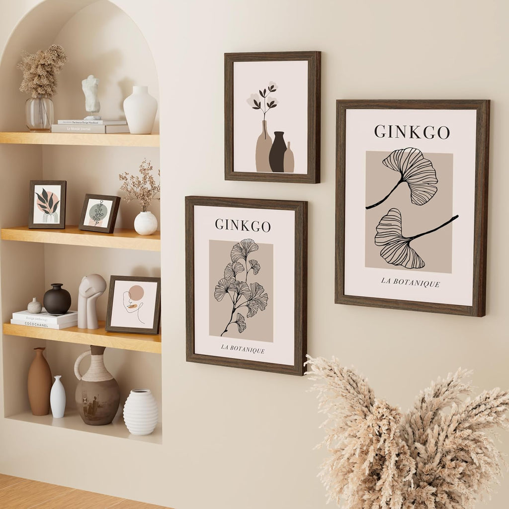 Vittanly 11x14 Picture Frame, Solid Wood Frame with Plexiglass, Brown