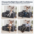COMAX Boneless Futon Sofa Bed, 59" Small Low-Profile Floor Couch, Grey