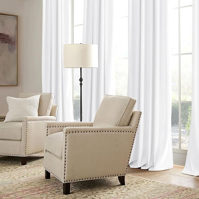 RYB HOME White Velvet Curtains 72 inches - Image 6