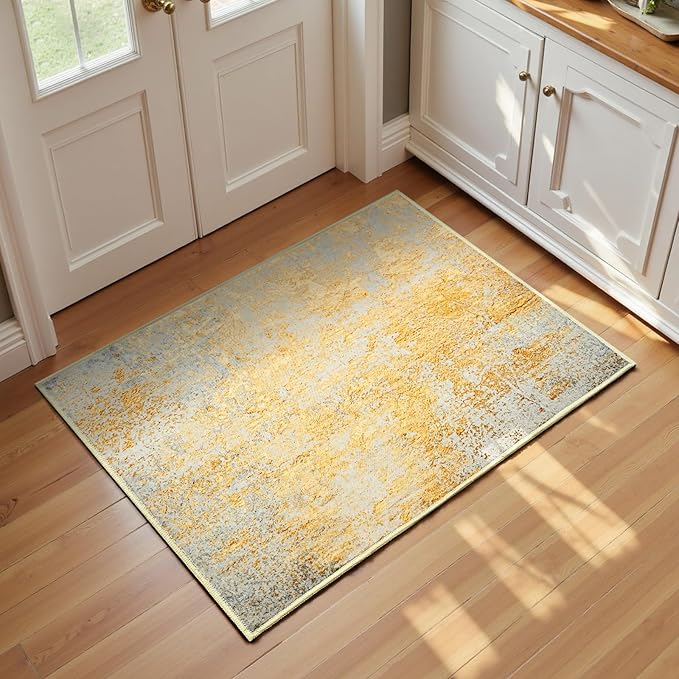 Entrance Rugs Indoor 2x3 Orange, Kitchen Floor, Front Door Indoor Door Mat by OmpaaHomeDecor