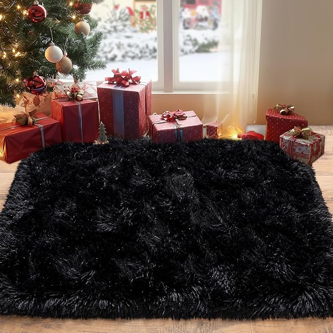Pionblank Fluffy Small Rug for Bedroom 2x3 Feet, Shag Soft Area Rug, Modern - Image 4