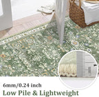 Yamaziot Washable Runner Rug 2x6 – Non Slip Boho Floral Hallway Runner Rug - Image 4