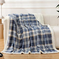 PU MEI Sherpa Blanket Queen Plaid Thick Bed Blanket, 80”*90” Super Soft Flannel by HOME