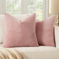 MIULEE Pink Decorative Throw Pillow Covers 20x20 Inch by MIULEE