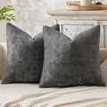MIULEE Pack of 2 Couch Throw Pillow Covers 16x16 Inch Dark Gray Modern Boho by MIULEE
