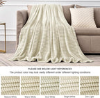 BEDELITE Fleece Blanket King Size – 3D Ribbed Jacquard Soft and Warm Decorative - Image 8