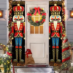 BlissYard Nutcracker Christmas Porch Banner Decorations 71 x 12 Inch Soldier Model Nutcracker Banners Front Door Hanging Banner Entryway Xmas Winter for Wall Fireplace Party Holiday Home Kids Decor