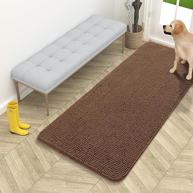 OLANLY Dog Door Mat for Muddy Paws 54x24, Absorbs Moisture and Dirt, Absorbent by OLANLY