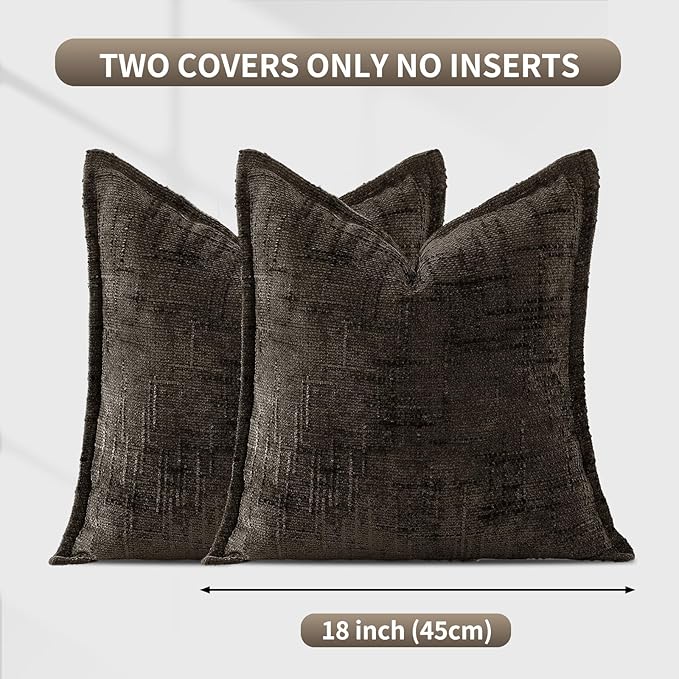 HPUK Fall Chenille Soft Throw Pillow Covers 18x18 Set of 2, Accent Cushion - Image 7