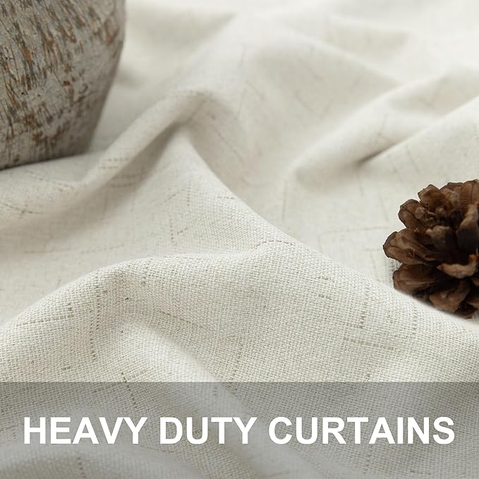 102 Inch Blackout Curtains Cream - Image 3
