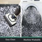 HEBE Hallway Runner Rug 2'x8' Washable Vintage Distressed Area Rugs Non Slip - Image 6