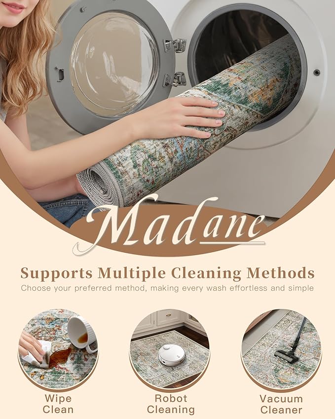 Madane Washable Runner Rug - Image 8