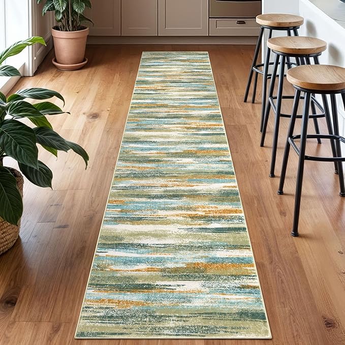 Lansny Modern Abstract Runner Rug 2x10 - Image 2