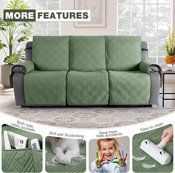 TAOCOCO 100% Waterproof Recliner Sofa Cover, Non Slip Split Couch Covers - Image 6